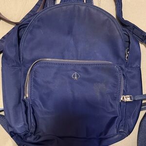 Kate Spade Navy mini Backpack with Silver Accents